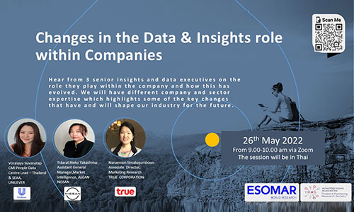 ESOMAR & TMRS Webinar: Change in the Data & Insights role within Companies